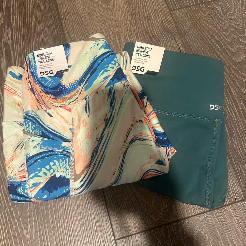 DSG Vibrant Abstract and Teal Leggings
